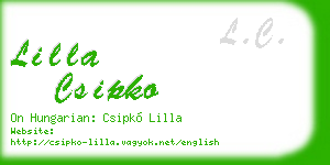 lilla csipko business card
